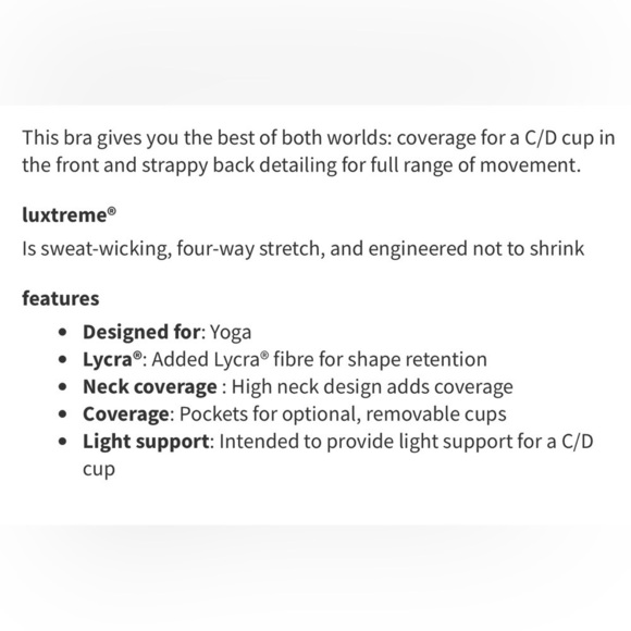 Lululemon Free To Be Serene High Neck Sports Bra Blue and Pink Size 6 - Picture 6 of 6